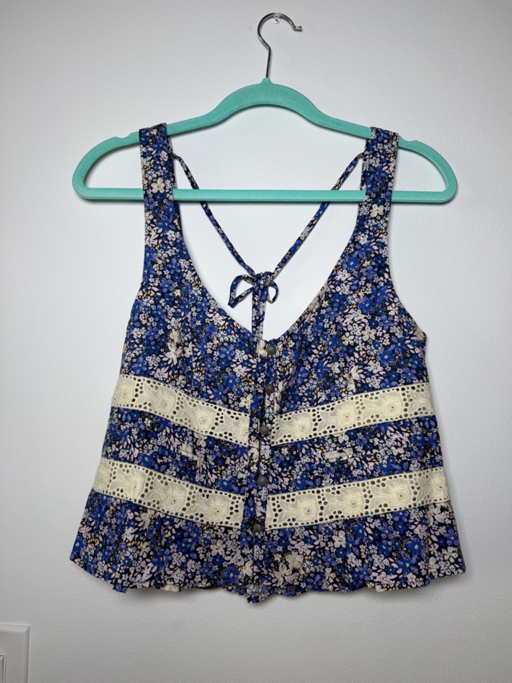 NWT Free People Kiana Lace Printed Tank
